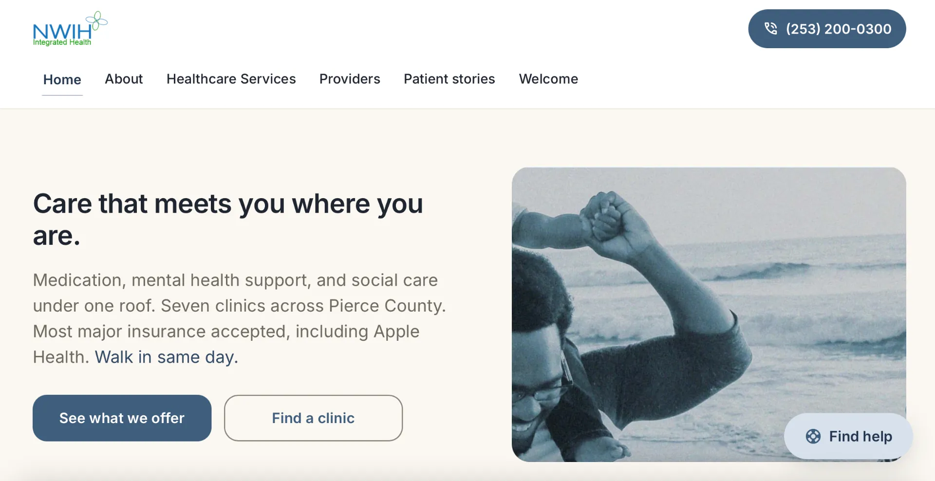 Redesigned NWIH home page — care that meets you where you are.